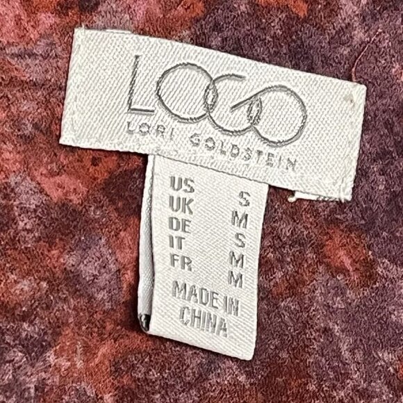 LOGO Lori Goldstein Top Tunic Blouse S Ruffle Peplum Button Long Sleeve - Picture 7 of 9